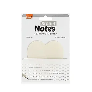 Bloco smart notes s2 transp 20fls branco