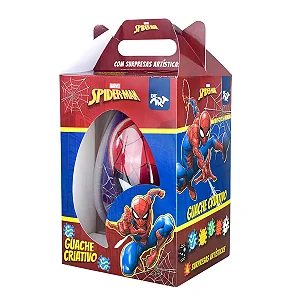 Guache Criativo Homem Aranha com Surpresas Artísticas - Ovo de Páscoa