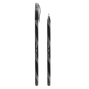 Caneta Esferográfica Bazze Wave 0.7mm Preta