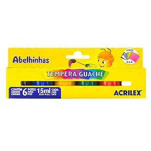 Temp. guache 6cores/15ml acrilex