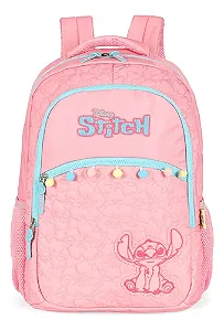 Mochila Costas Stitch Rosa Pompom Luxcel