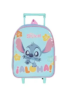 Mochila Com Rodas Verde Stitch Luxcel