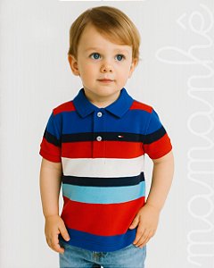Camiseta Polo Infantil Tommy Hilfiger Listrada