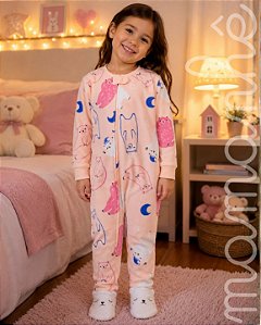 Macacão Pijama Carters Fleece Ursinha Soneca
