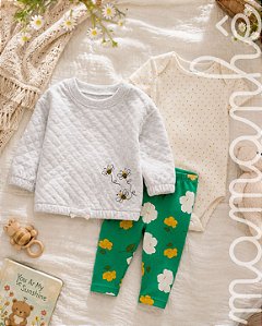 Conjunto Bebê Carters 3 Peças Com Agasalho Miss Daisy