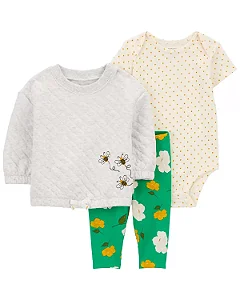 Conjunto 3 Peças Com Agasalho Quiltado Miss Daisy