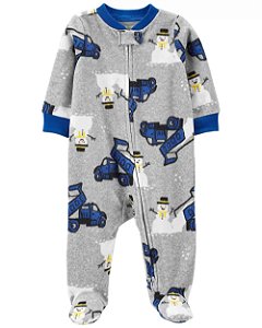 Macacão Fleece Boneco de Neve