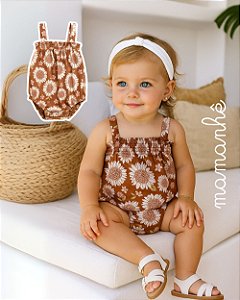 Body Menina Carters Sunsuit Girassol