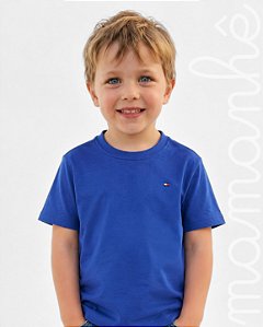 Camiseta Infantil Tommy Hilfiger Sólida Cobalt Blue