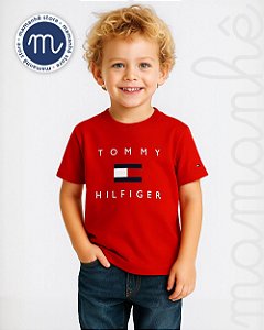 Camiseta Infantil Tommy Hilfiger Estampada Flag Red
