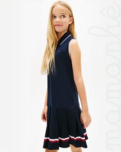 Vestido Infantil Tommy Hilfiger Cavado Marinho