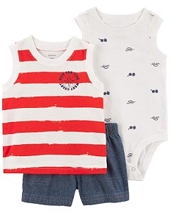 Conjunto com Shorts 3 Peças Surf Waves