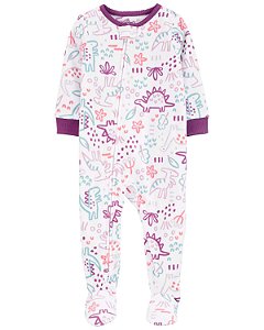 Macacão Pijama Fleece Dinos Lilás