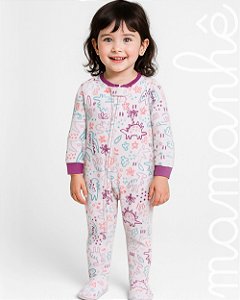 Macacão Pijama Carters Fleece Dinos Lilás
