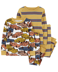 Kit Pijama Infantil 4 Peças Carros