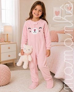 Macacão Pijama Carters Fleece Gatinha
