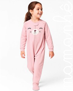 Macacão Pijama Carters Fleece Cat Milkshake