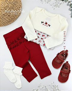 Conjunto 3 Peças Body e Calça Scarlet Floral