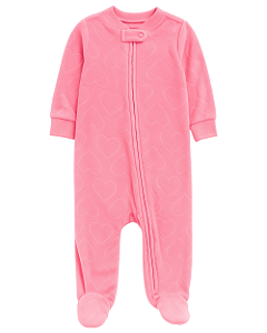 Macacão Fleece Corações