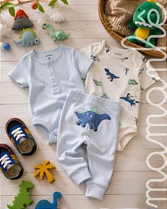 Conjunto Bebê Carters Body e Calça Dino Blue