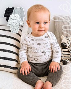 Kit Body Manga Longa Safari Black
