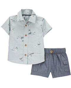Conjunto Verão Bebê Menino Camisa Marine Carters