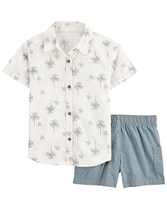 Conjunto Verão Menino Camisa Palm Tree Carters