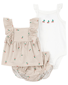 Conjunto Verão bebê Menina Cerejinhas Carters