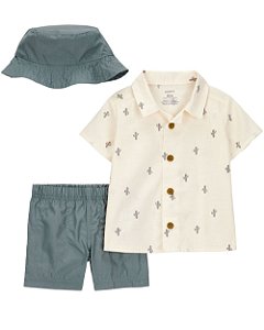 Conjunto Verão Bebê Menino Camisa Cactus Carters