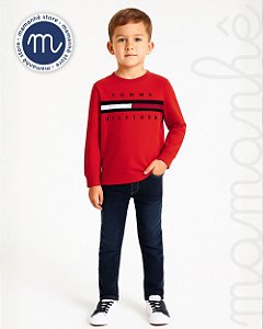 Camiseta Infantil Tommy Hilfiger Flag Vermelha