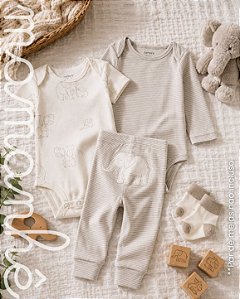 Conjunto Bebê Carters Body e Calça Elefantinho
