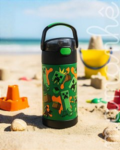 Garrafa Térmica Infantil Thermos Minecraft