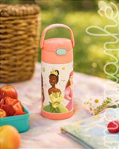 Garrafa Térmica Infantil Thermos Princesas da Disney