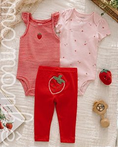 Conjunto Bebê Carters Body e Calça Moranguinho