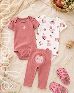 Conjunto Bebê Carters Body e Calça Maçãzinha