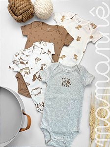 Kit Body Carters Manga Curta Fazendinha