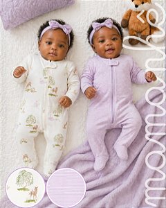 Kit Macacão Bebê Carters 2 Peças Floresta Encantada