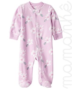 Macacão Fleece Carters Flowers Lilás