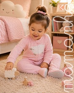 Macacão Pijama Fleece Carters Ovelhinha