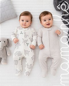 Kit Macacão Bebê Carters 2 Peças Elefantinho
