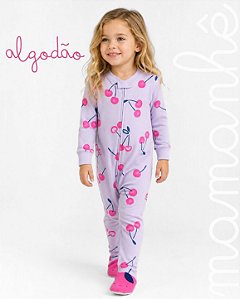 Macacão Pijama Carters Algodão Cherry