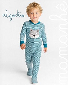 Macacão Pijama Carters Algodão Lobinho