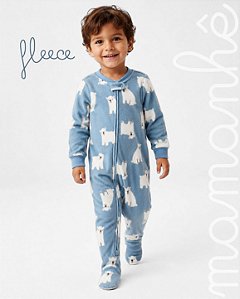 Macacão Pijama Carters Fleece Urso Polar