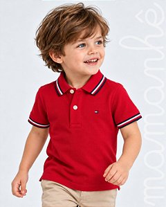 Camiseta Infantil Tommy Hilfiger Polo Vermelho