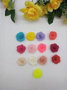 Flor de Tecido 3x3cm 5unidades