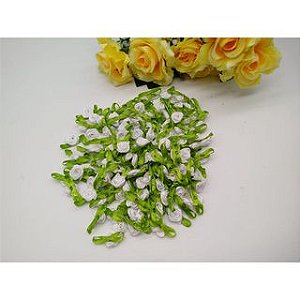 Flor de Rococó 2,5 cm Poliéster Cores Diversas 10 Unidades