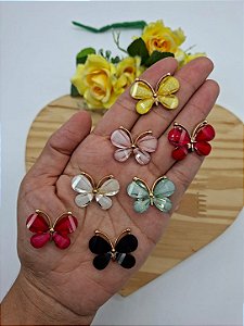 Aplique de Metal Borboleta Luxo 3cm com 1unidade