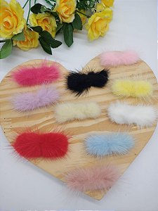Pompom Bigode 3x7cm 1 unidade