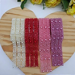 Micro Manta Luxo Perola COLORIDA Tira de 1x40cm 1 Unidade