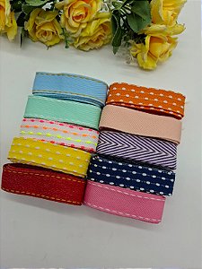 Kit de Fita n5 Jeans Sinimbu com 10 Metro (1mt de cada cor)